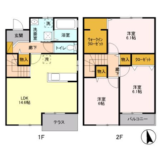 【間取り】 | ドエルコート里吉Ｃ