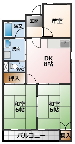 【間取り】 | 甲子園パインマンション