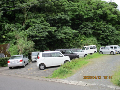 【外観】 | 小浜　売り土地　駐車場賃収付き | 現在満車　駐車場収入として年600,000円の賃収があります。