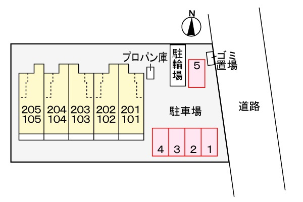 グランボナール秋川の区画図