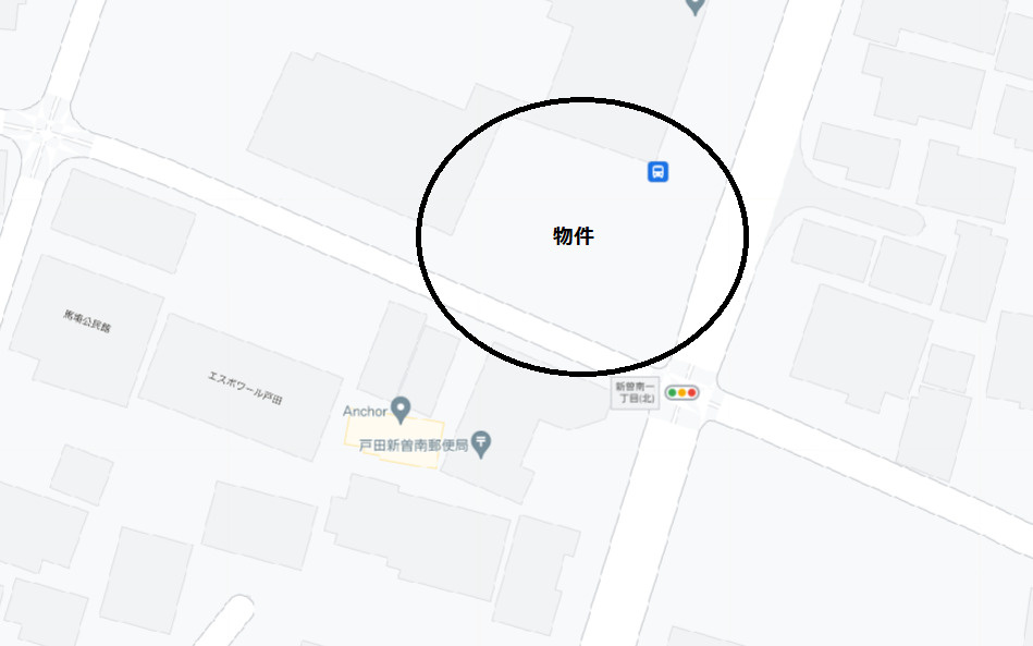 馬場新曽南駐車場の地図
