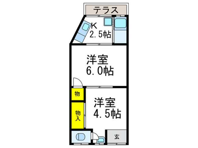 【間取り】 | リーガルメゾン川西Ⅱ