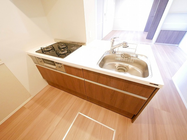 D-ROOMホクレアのキッチン|広々したキッチンで掃除もラクラク