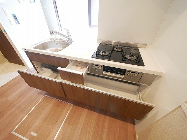 D-ROOMホクレアのキッチン|きれいなキッチンです