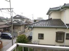住宅街が広がる眺望です