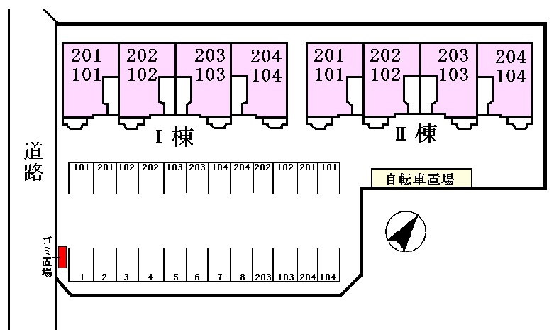 サニーコートⅡの区画図