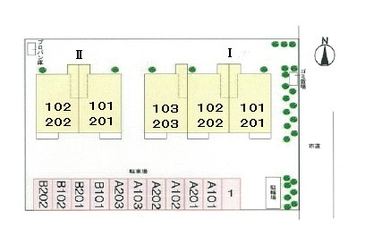 エスト・ヴィラⅡの区画図