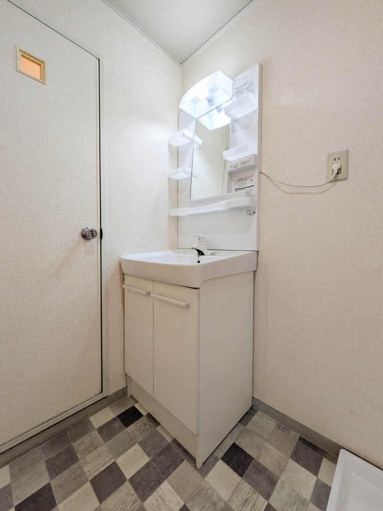熊本市南区平田２丁目のアパートの独立洗面台