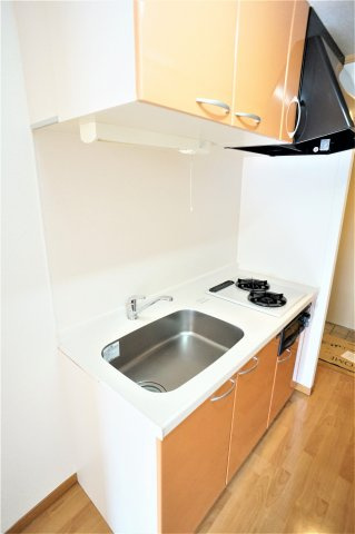 ヒルトップ前原のキッチン|２口コンロシステムキッチンはグリル付きです