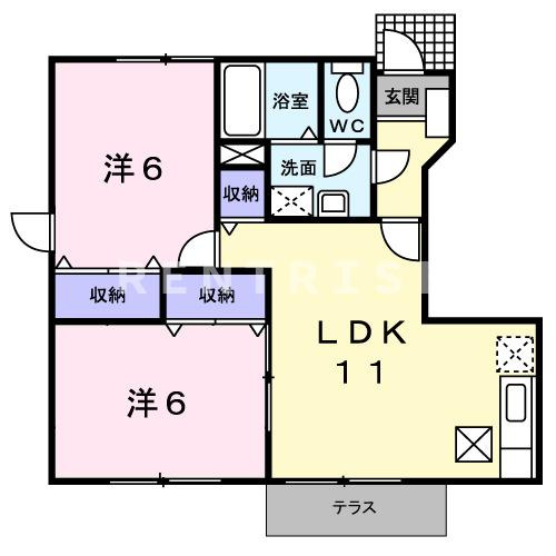コスモスクェアＡの間取り|間取図