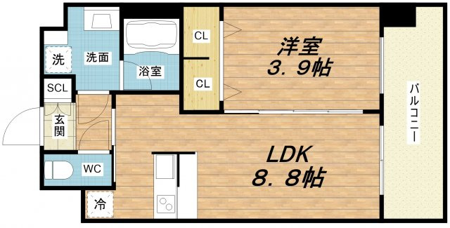 【間取り】 | プレジオ弁天町ASIAN