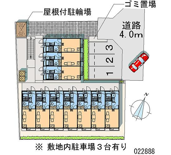 レオパレスサン南林間の区画図