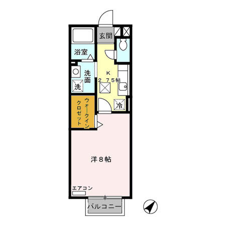 クレールアヴニール　Ｂの間取り