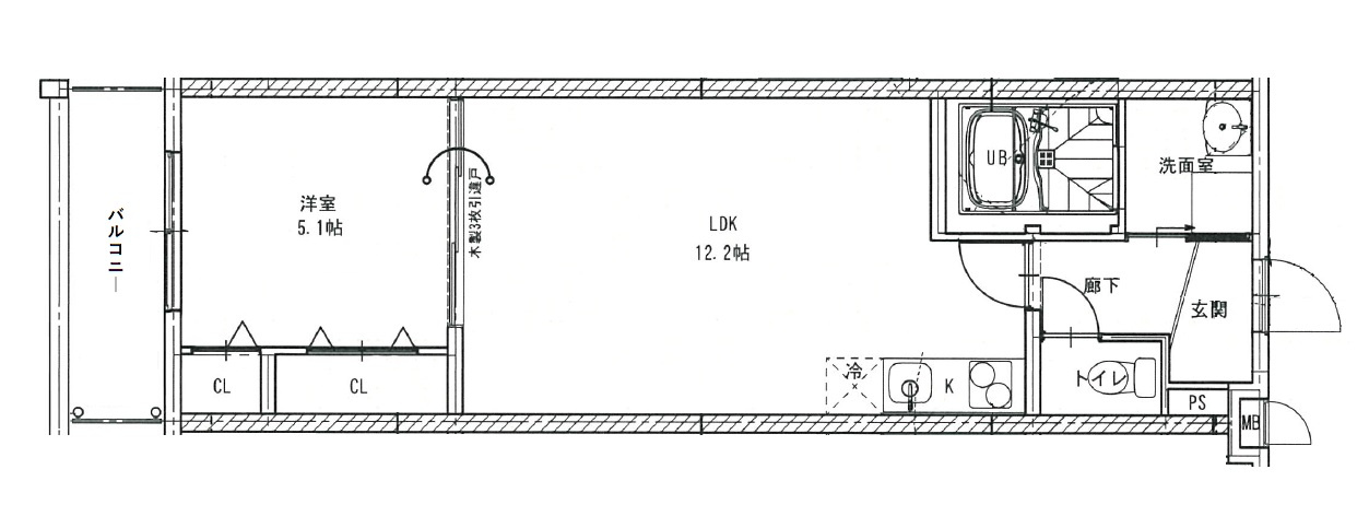 リバーサイド東久宝寺10番館の区画図