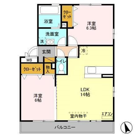 【間取り】 | リビングタウン稲毛の杜 B