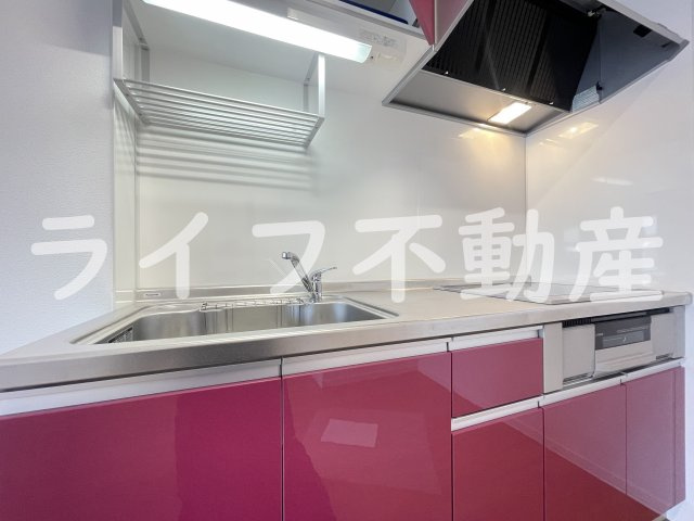 ハイム ユカリナグリーン長瀬のキッチン|コンパクトなキッチンで掃除もラクラク