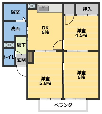 プリシェールエスアイの間取り