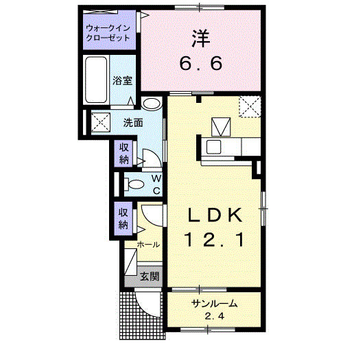 クレメント津志田Bの間取り
