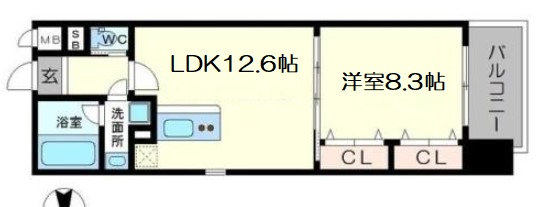 【間取り】 | ラクラス長堀橋
