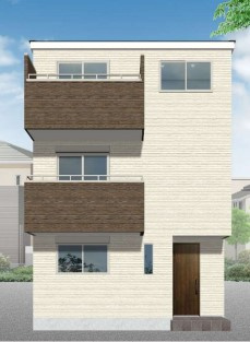 新築戸建　（川崎区小田4丁目）の外観パース|新築戸建　JR南武線「小田栄」駅徒歩12分　2階リビング　全居室収納　3LDK　