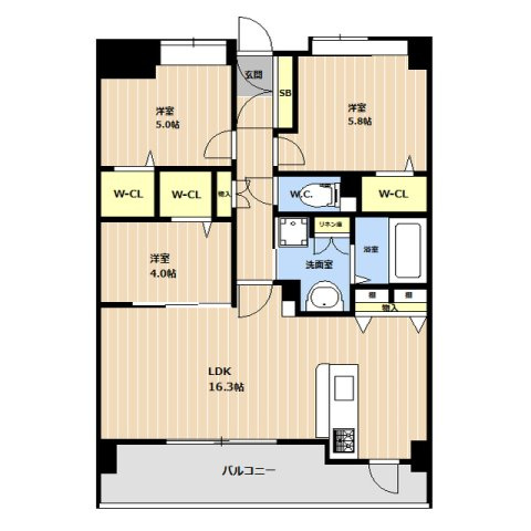 LIBTH菊陽の間取り