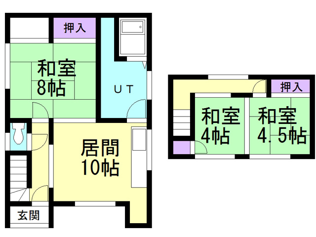 室蘭市高砂町2丁目3-17戸建の間取り