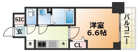 プレサンス　ハーバーランド　アンド・シーの間取り