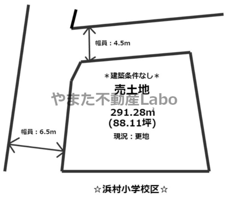 鳥取市気高町勝見土地の土地図