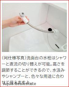 【リノベ】東かがわ市三本松戸建ての独立洗面台|独立洗面台、小物を置くことができて便利です