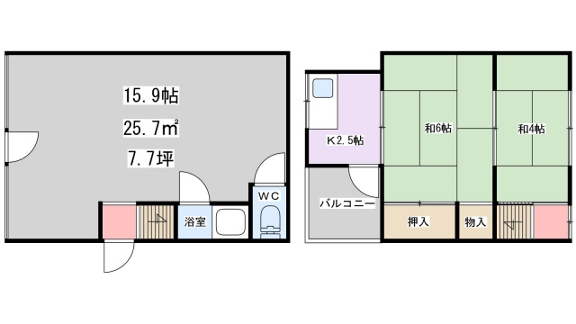 光善寺店舗付住宅の間取り