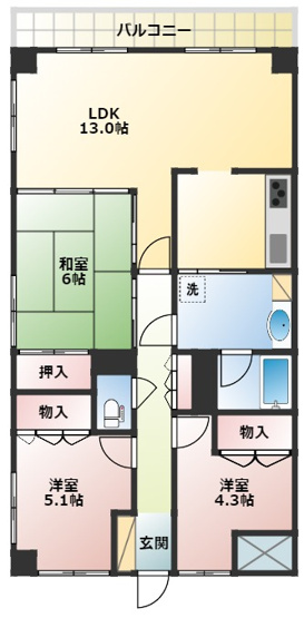 【間取り】 | ローレルコート天理前栽