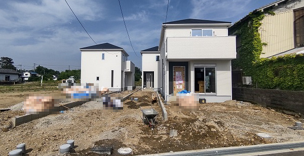 池田市神田２丁目の新築一戸建の前面道路含む現地写真