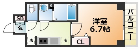 プレサンス　ハーバーランド　アンド・シーの間取り