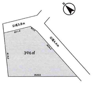 【土地図】 | 川越市南大塚１丁目　建築条件なし売地　西武新宿線『南大塚駅』徒歩13分　【大東東小学区】