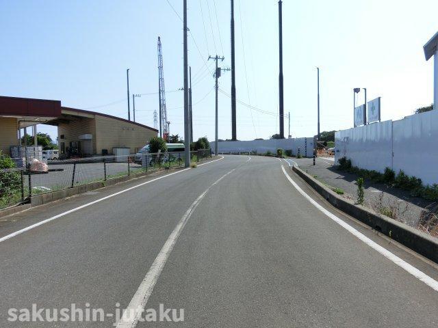 実籾本郷　売地の前面道路含む現地写真|北西側9.3ｍ公道面