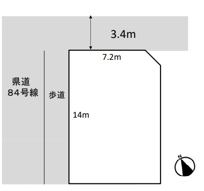 【土地図】 | 加古郡稲美町六分一　土地 | 敷地約34.6坪です。