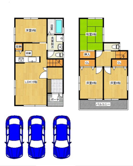 【間取り】 | 富田林市山中田町戸建