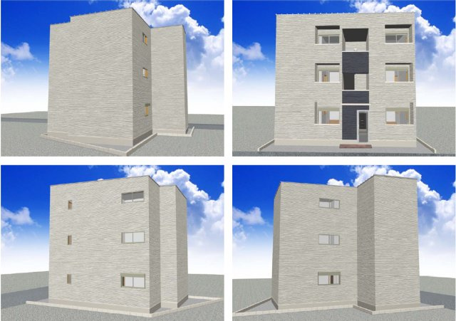 ハーモニーテラス松葉町Ⅵの外観パース