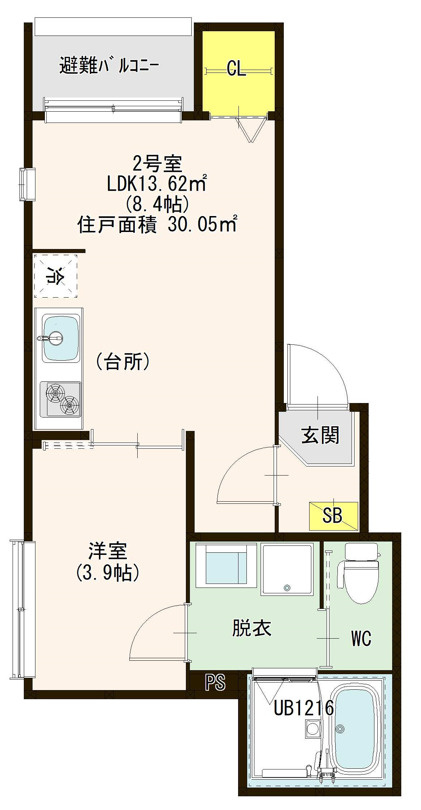 ハーモニーテラス松葉町Ⅵの間取り