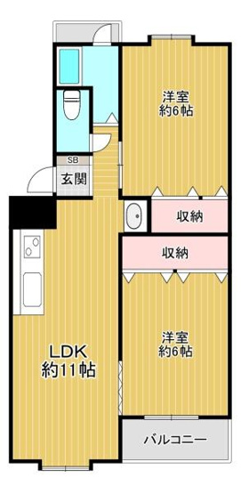 【間取り】 | 深江橋コーポB棟