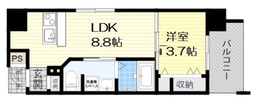 【間取り】 | アバンティ南堀江ウエスト