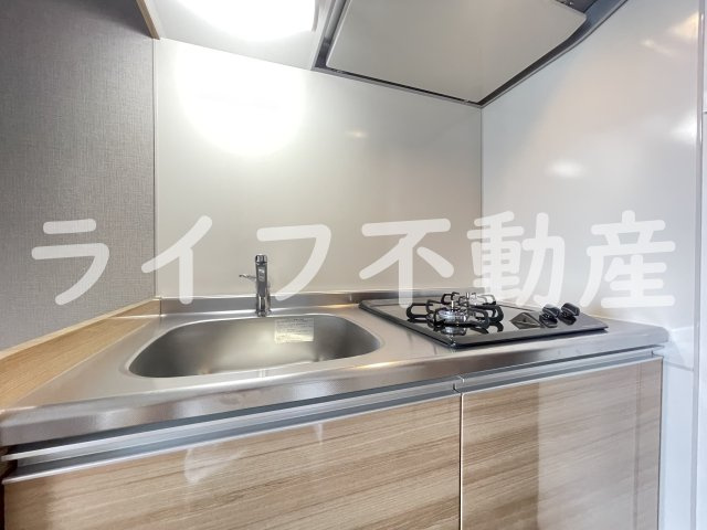 GARDENIA高井田のキッチン|コンパクトなキッチンで掃除もラクラク