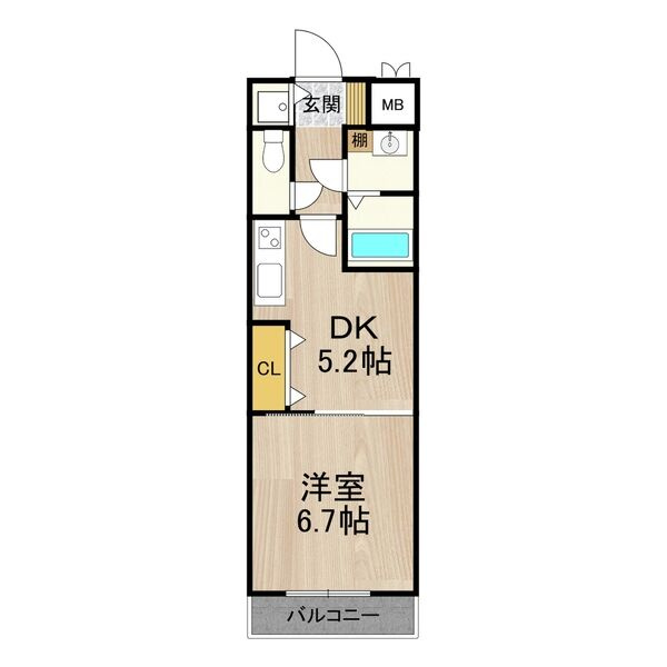 フロンティアタワー九条Ⅲの間取り
