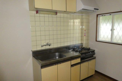 【キッチン】 | アルファー二子 | ２口ガスコンロ付き