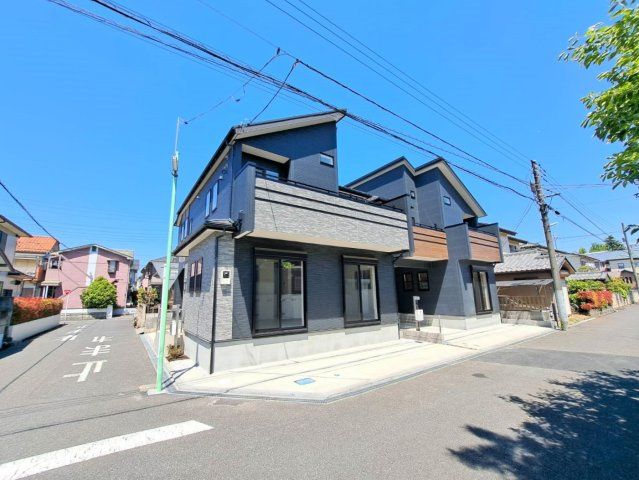 川越市霞ケ関北2丁目　新築戸建の前面道路含む現地写真|西側5.0ｍ公道/南側5.0ｍ公道