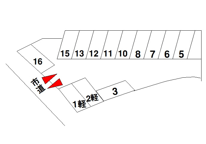 森本モータープールの区画図