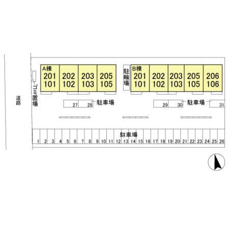 モン・サン・ミッシェル A・Bの区画図