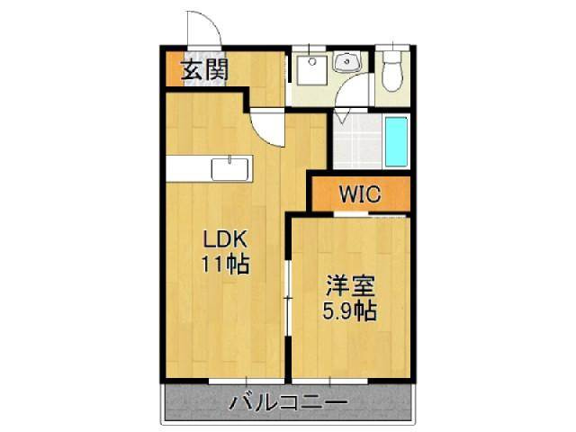 シャーメゾン蒲船津の間取り