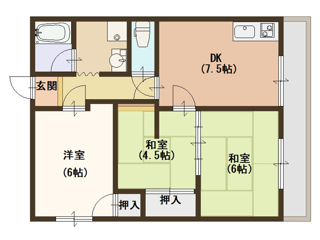 【間取り】 | シティパレス廣嶋