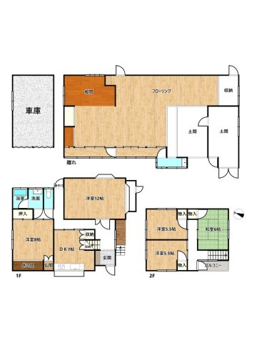 佐用郡佐用町才金／中古戸建の間取り